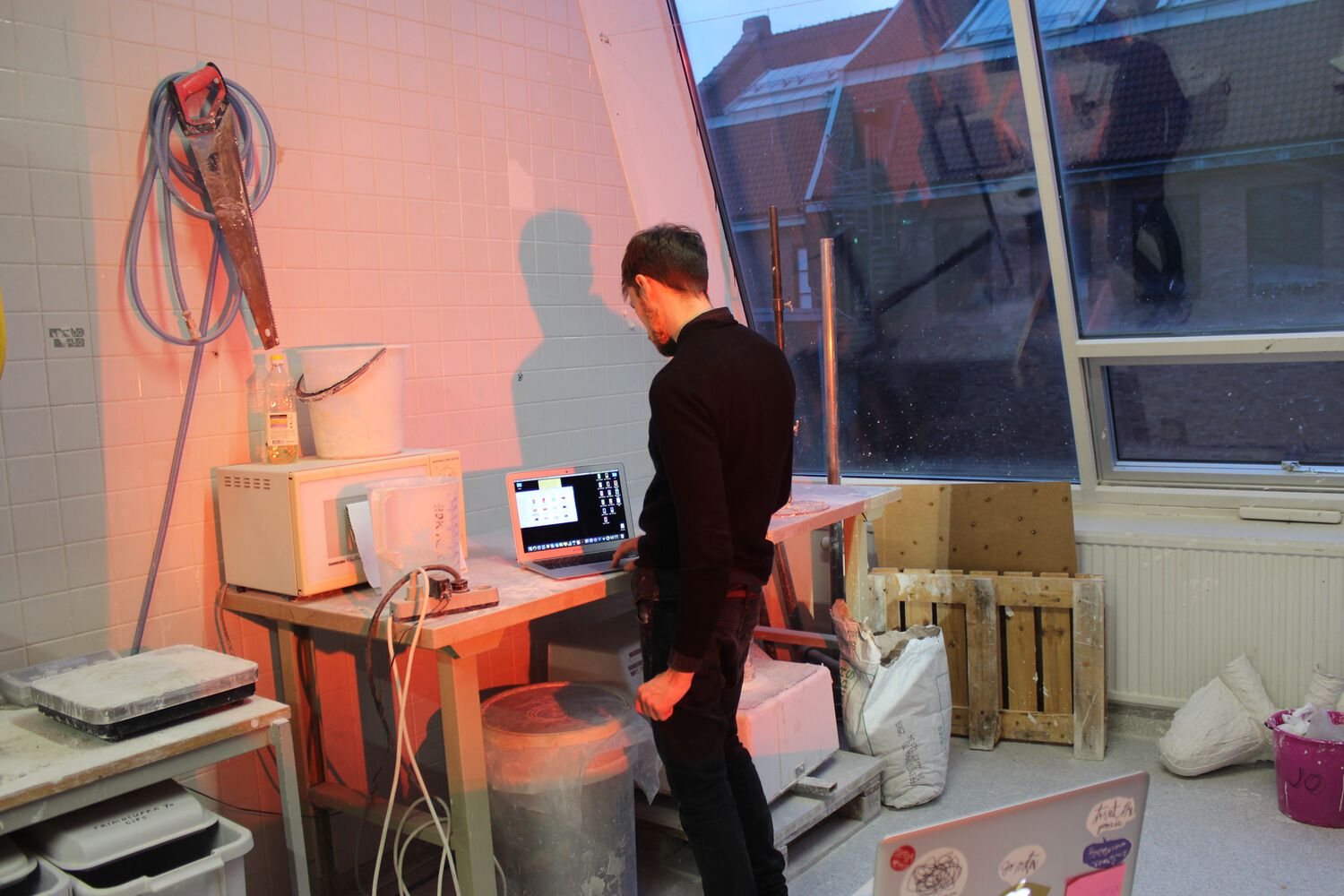 Aaron Scheer, Studio view, 2018